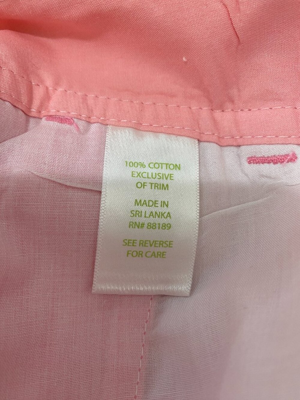 Lilly Pulitzer Pink Cotton Shorts Size 4 Aqua Lined Preppy Summer Classic - Picture 6 of 7